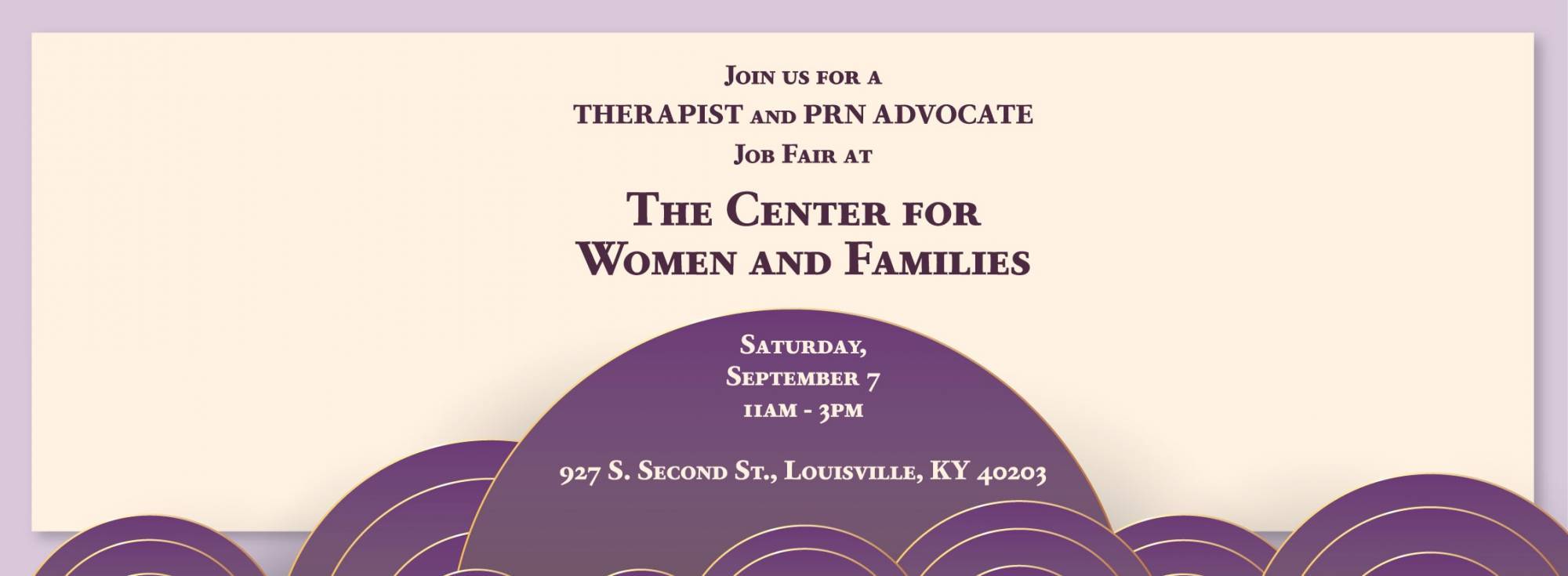 Banner for Therapist and PRN Advocate Job Fair